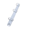 HERRAJE 3 ANILLAS COLOR BLANCO 21CM PARA ENCUADERNACIÓN