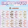 Catálogo de impresiones de DTF UV Labubu, ideal para estampar sin necesidad de máquinas en superficies rígidas