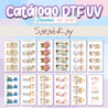 Catálogo de impresiones de DTF UV Sarah Kay, ideal para estampar sin necesidad de máquinas en superficies rígidas