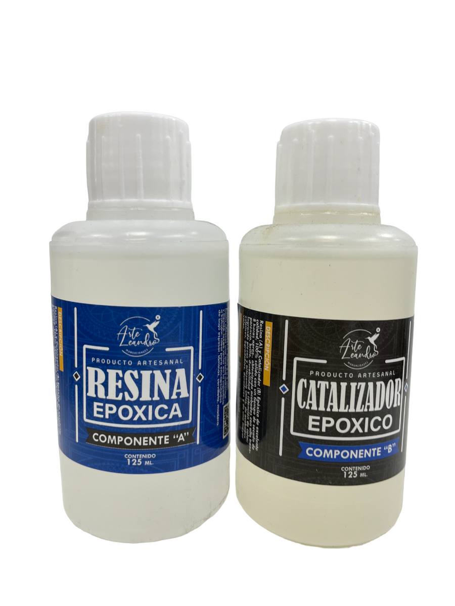 SET RESINA EPÓXICA MÁS CATALIZADOR RELACIÓN 1:1 125 ML – Insumos Con Amor