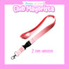 25 LANYARD ROSADO DE POLIÉSTER 2 CM DE ANCHO - CLUB MAYORISTA