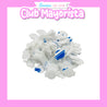 100 UNIDADES PASA ELÁSTICO 2,5 CM ACRÍLICO BLANCO SUBLIMABLE - CLUB MAYORISTA