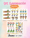 SET 10 LÁMINAS DE SUBLIMACIÓN NICKELODEON