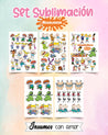 SET 10 LÁMINAS DE SUBLIMACIÓN NICKELODEON