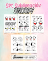 SET 10 LÁMINAS DE SUBLIMACIÓN SNOOPY