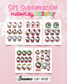 SET 10 LÁMINAS DE SUBLIMACIÓN - HELLO KITTY NAVIDAD