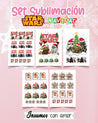 SET 10 DE LÁMINAS DED SUBLIMACIÓN - STAR WARS NAVIDAD