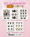 SET 10 DE LÁMINAS DED SUBLIMACIÓN - STAR WARS NAVIDAD