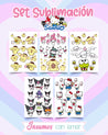 SET 10 LÁMINAS DE SUBLIMACIÓN SANRIO