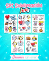 SET 10 LÁMINAS DE SUBLIMACIÓN BT21