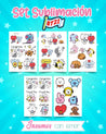 SET 10 LÁMINAS DE SUBLIMACIÓN BT21