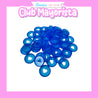 50 DISCOS DE ENCUADERNACIÓN COLOR AZUL TRANSPARENTE 23MM - CLUB MAYORISTA