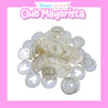 50 DISCOS DE ENCUADERNACIÓN COLOR BLANCO GLITTER 35MM - CLUB MAYORISTA