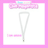 50 LANYARD BLANCO DE POLIÉSTER 1 CM DE ANCHO - CLUB MAYORISTA