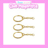 100 ARGOLLAS LLAVERO DORADAS  - CLUB MAYORISTA