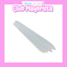 25 PALITOS TOPPER ACRÍLICO 20 CM TRANSPARENTE GLITTER - CLUB MAYORISTA