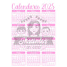 CALENDARIO 2025 COLOR ROSADO