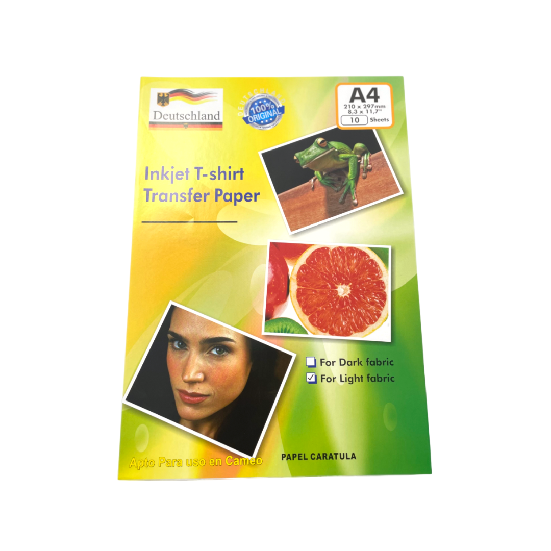 RESMA PAPEL TRANSFER TELAS CLARAS PARA ESTAMPADO ALGOD N Insumos